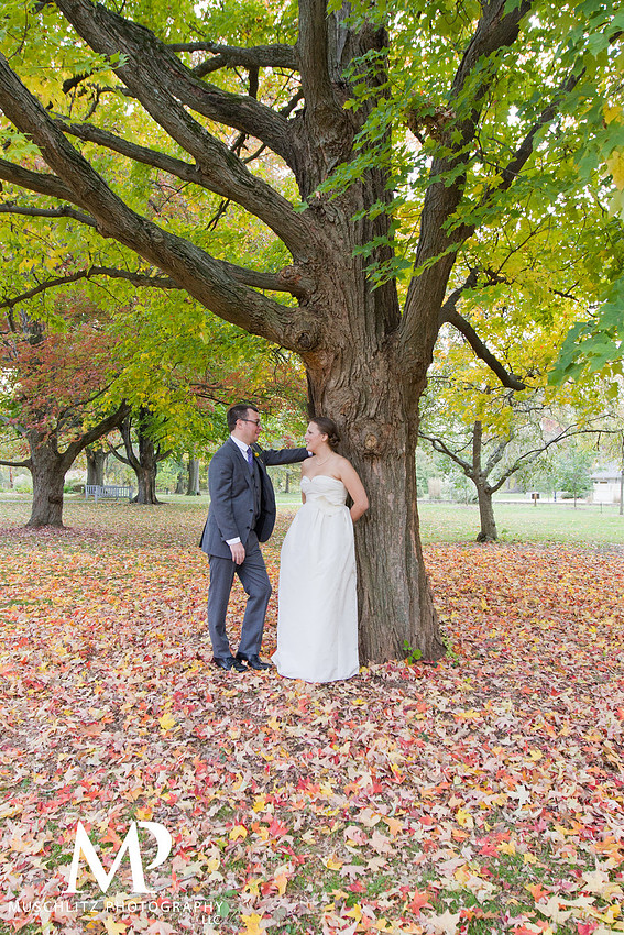 Park of Roses Columbus, Ohio Fall Wedding Portraits